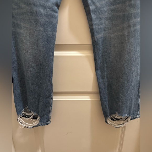 Kancan Wrene 90's Boyfriend Jeans Women's 7/27 Blue Ultra High Rise Distressed - Picture 6 of 11